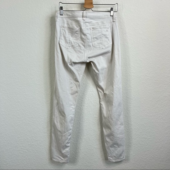 rag and bone Jeans The Dash In Tattered White - Picture 4 of 8